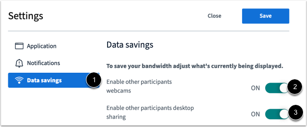Manage Data Savings Settings
