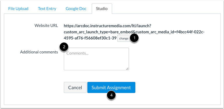 How do I submit Studio media as a File Upload assignment in Canvas as a ...