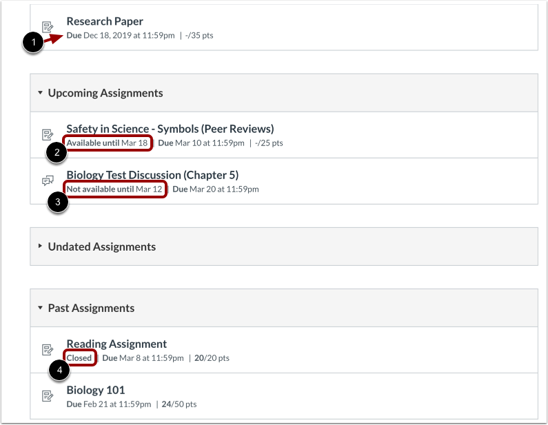 View Availability Dates