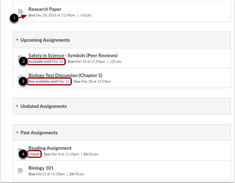View Availability Dates
