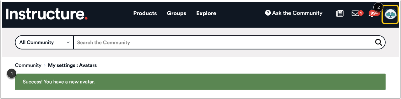 View Success Message