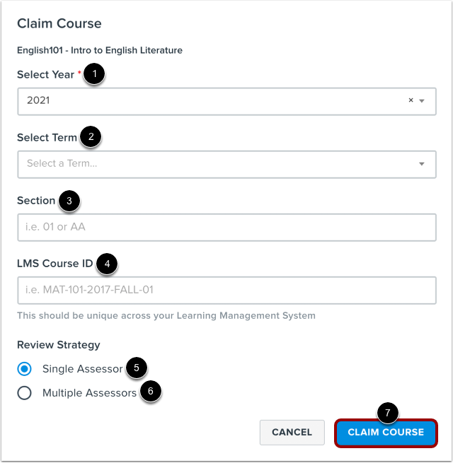 Enter Course Details