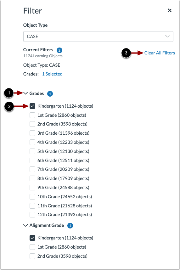 Select Filter Options