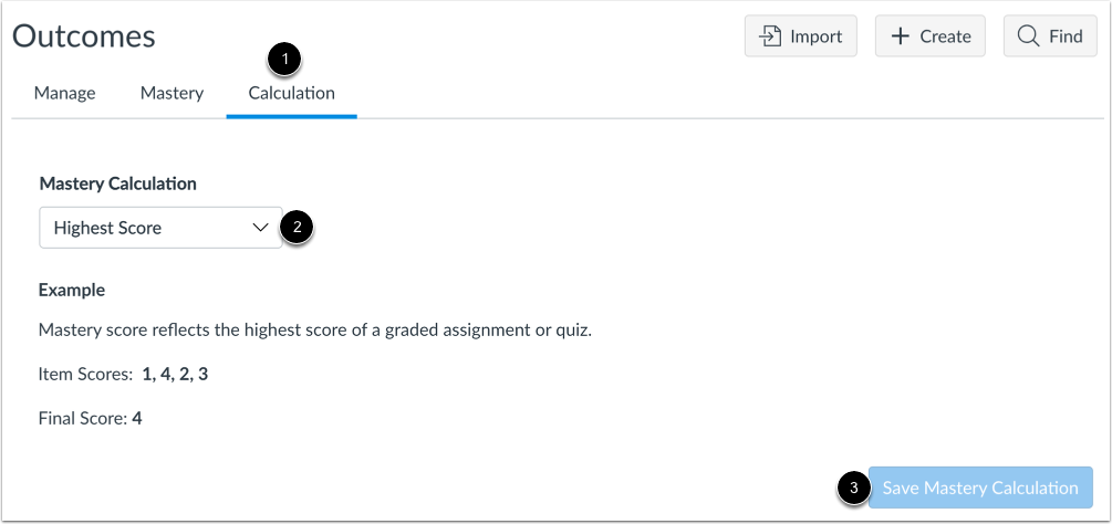 View Calculation Settings