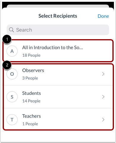 Search by Course Filter