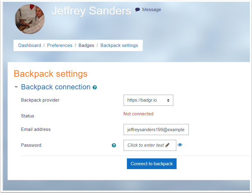 How to Connect Badgr as your external backpack