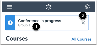 View In-Progress Conference
