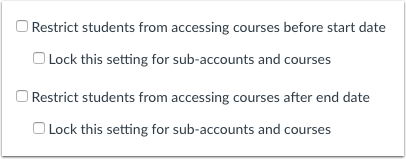 View Restriction Options