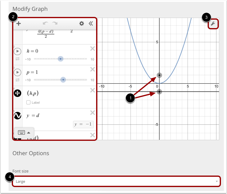 Modify Graph and More Options
