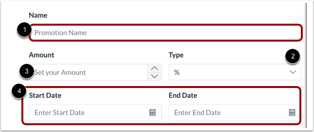 Add Promotion Details