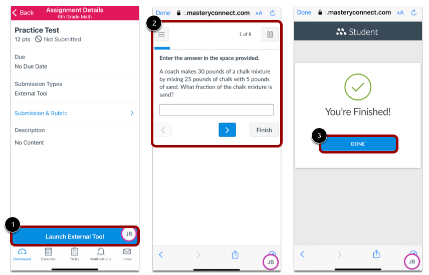 Take Assignment in Canvas Student Mobile App