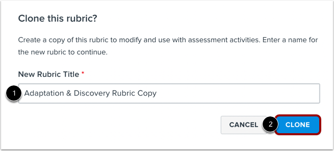 Confirm Clone Details
