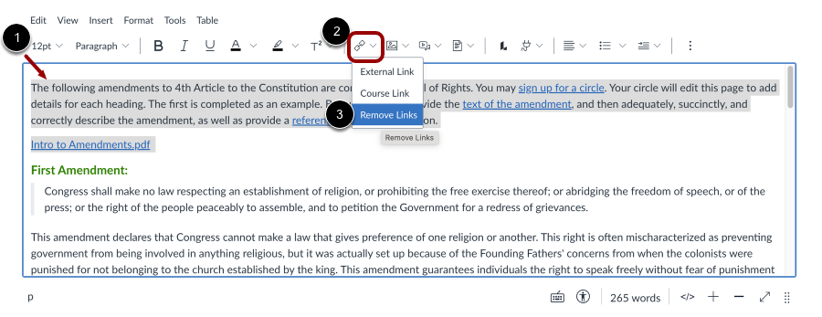Remove Multiple Links