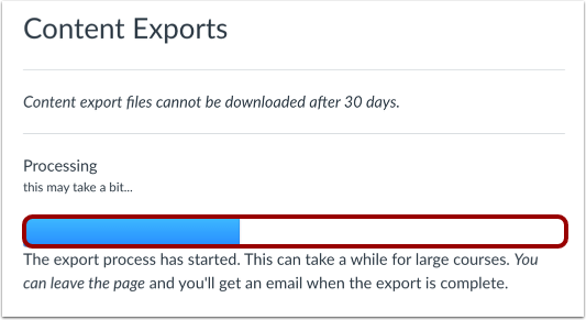 View Export Process