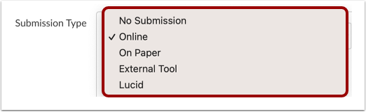 Change Submission Type Default