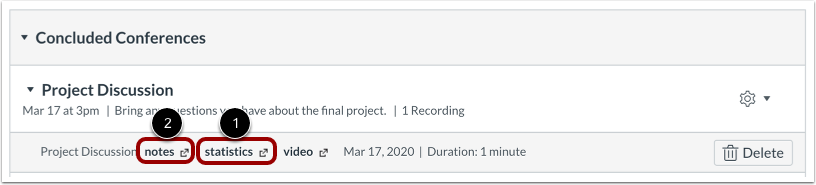 View Statistics and Notes