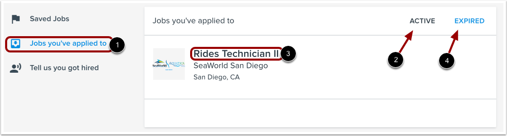 View Jobs You've Applied To