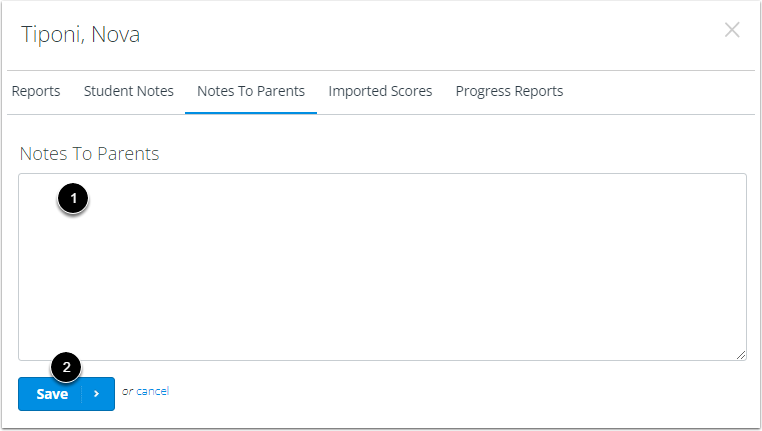 Add Notes to Parents