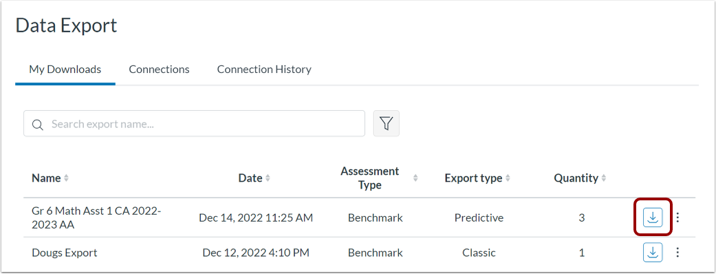 Download Data Export
