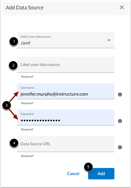 Add Data Source Details