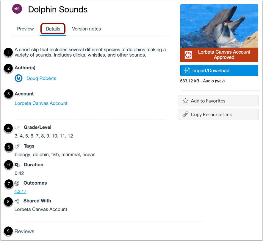 View Resource Details