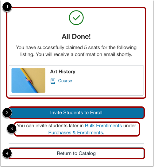 View Purchase Confirmation