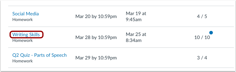 View Assignment Details