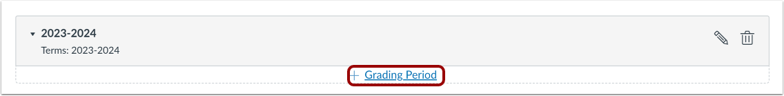 Add Grading Period