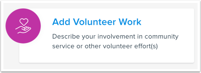 Add Volunteer Work