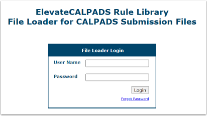 Log into the File Loader