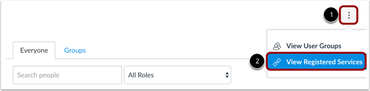 View Registered Services