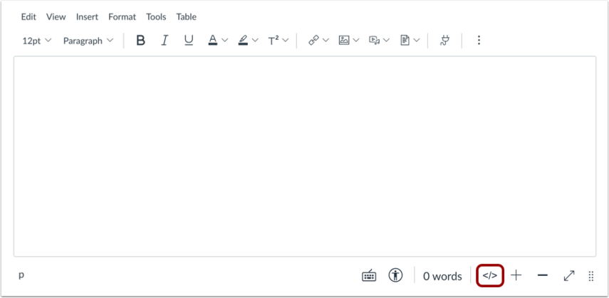 How do I use the HTML view in the Rich Content Editor? - Instructure ...