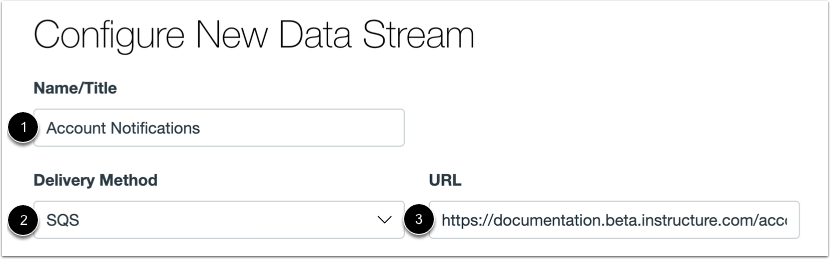 Configure Data Stream