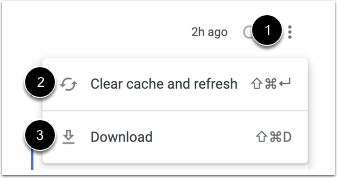 Refresh Cache and Download Analytics