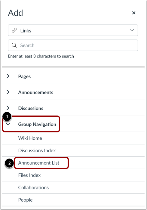 Insert Navigation Link