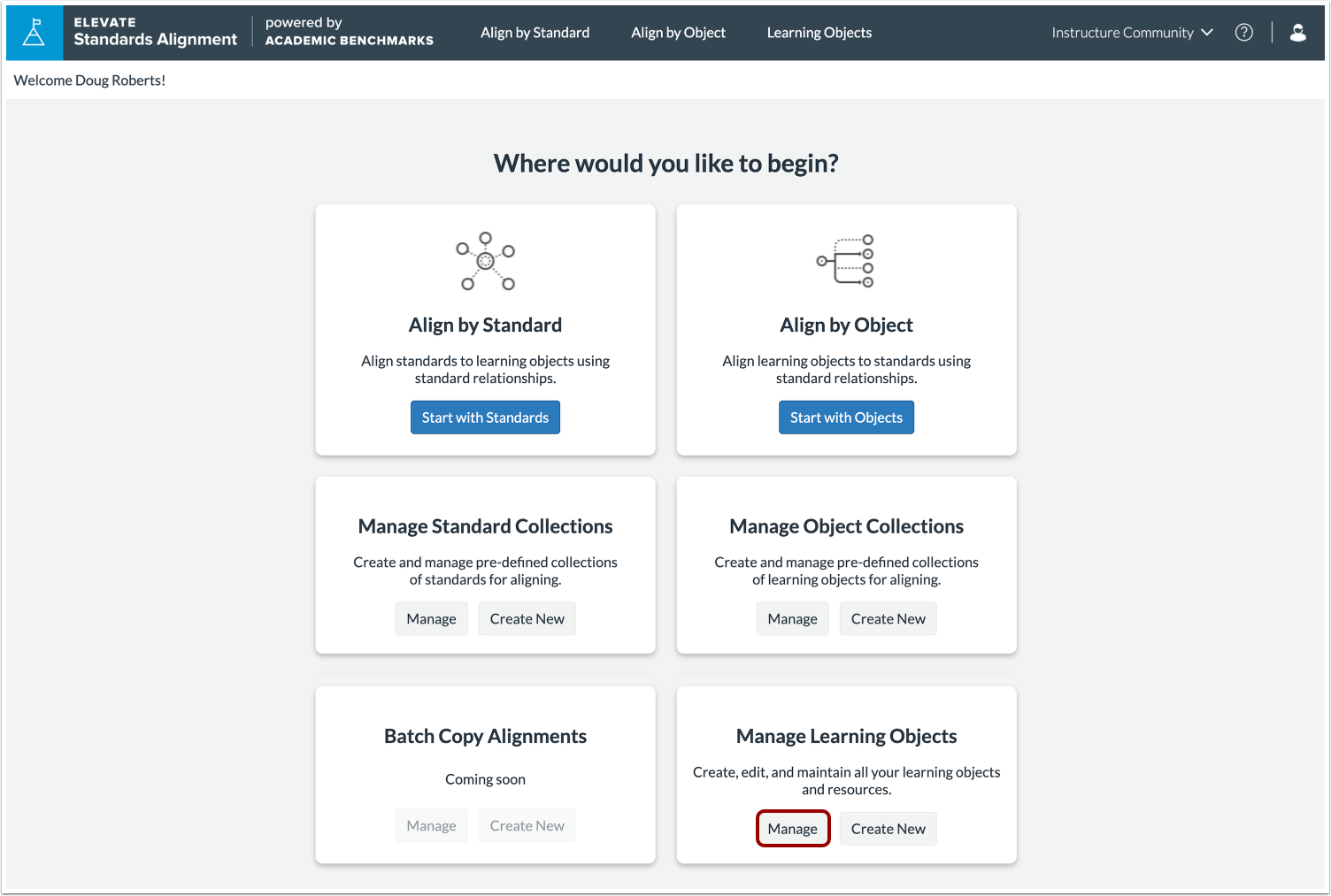 Open Manage Learning Objects