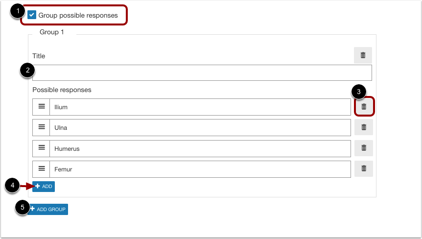 Optionally Group Responses