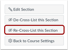 Re-Cross-List Section