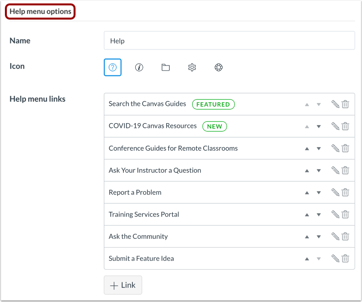 View Help Menu Options