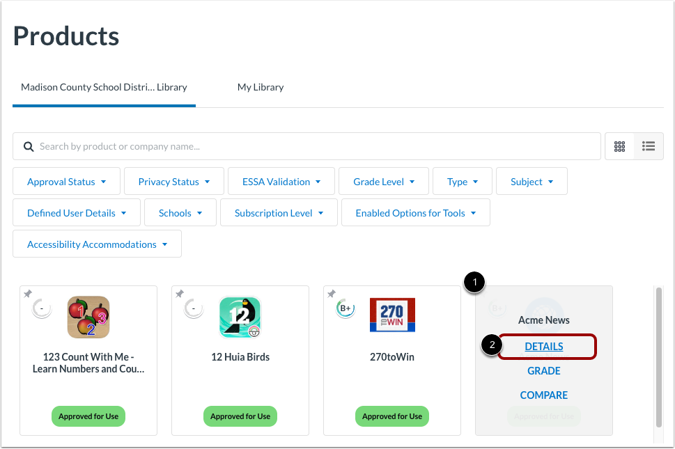 Open Grading from Grid View