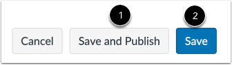 Save and Publish