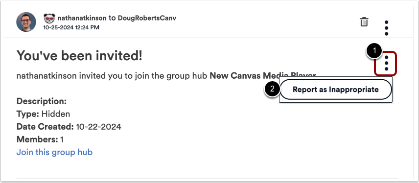 Report Inappropriate Message