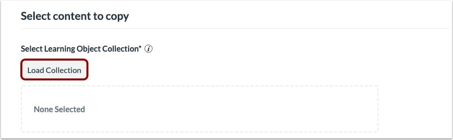 Select Learning Object Collection