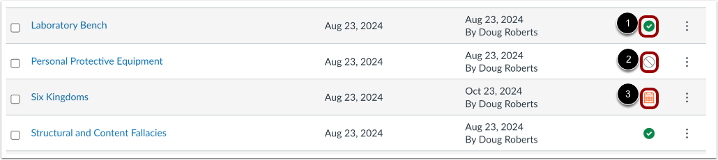 View Status of All Pages