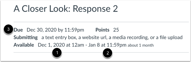 View Assignment with Availability Dates