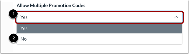Allow Multiple Promotion Codes