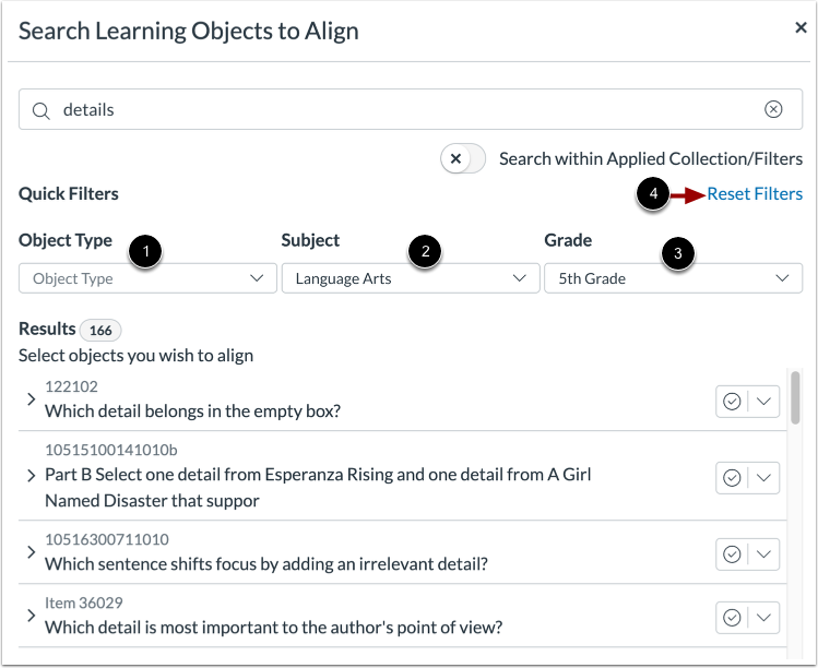 Filter Discovered Objects
