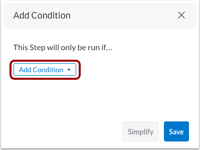 Add Condition Trigger