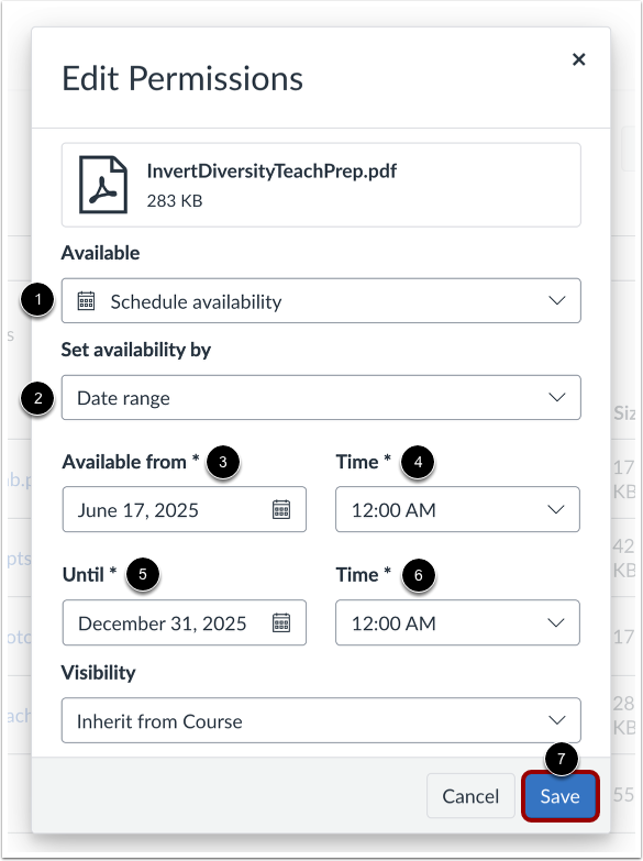 Schedule Availability