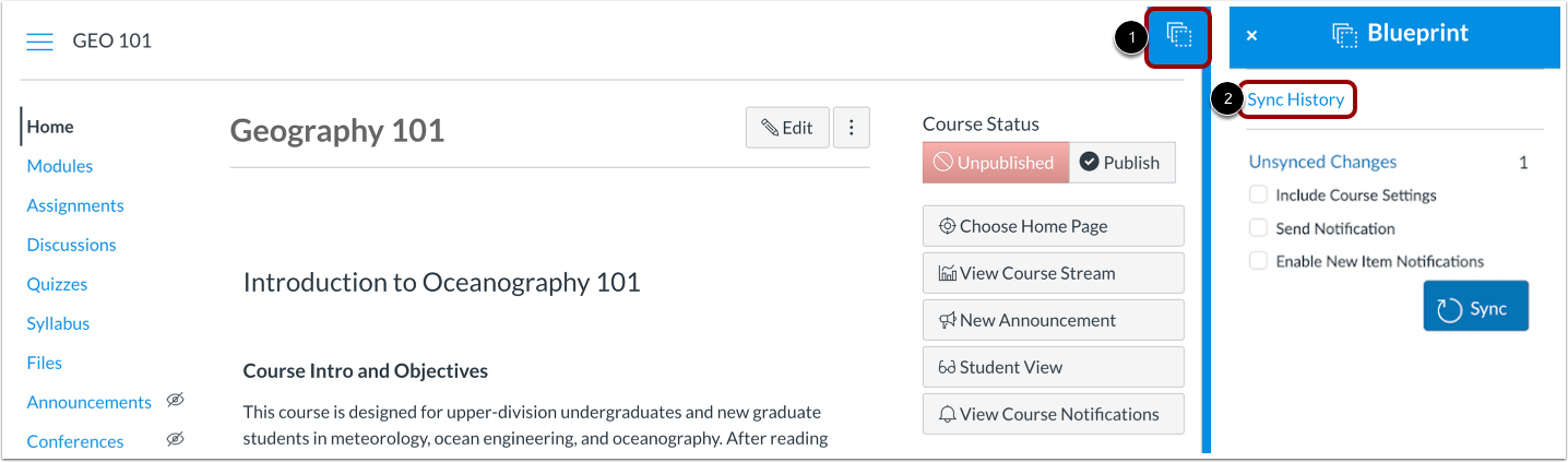 Open Home Page Blueprint Sidebar
